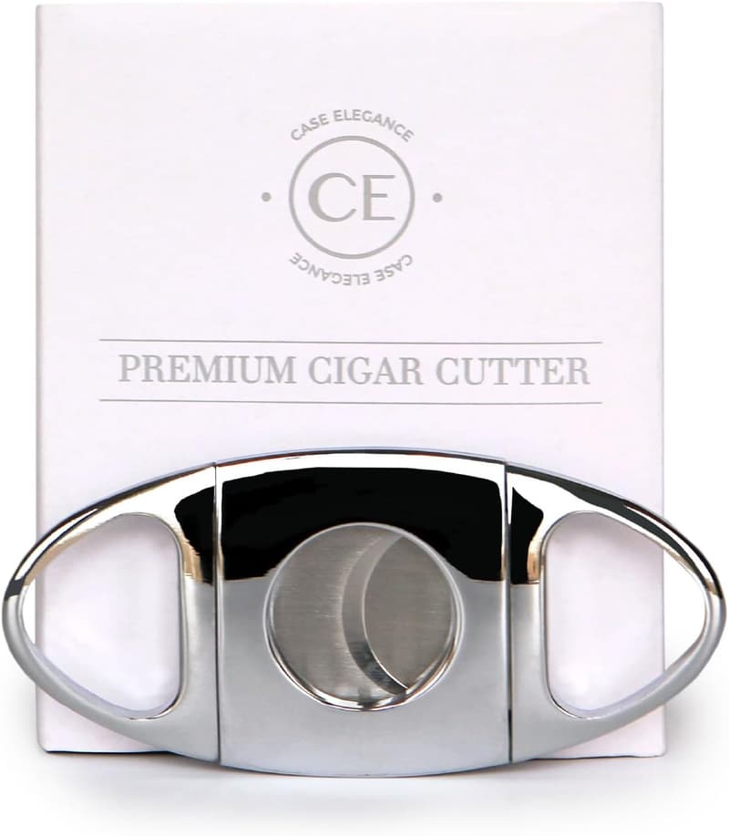 Classic Stainless Steel Cigar Cutter with Sharp Blades