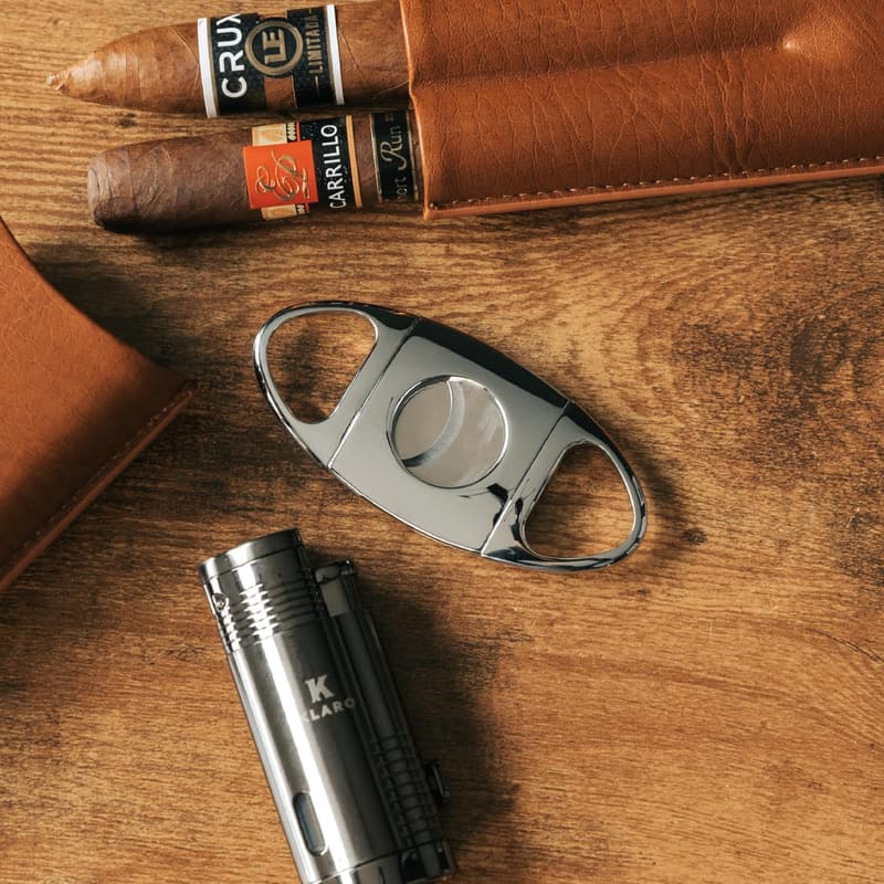 Classic Stainless Steel Cigar Cutter with Sharp Blades