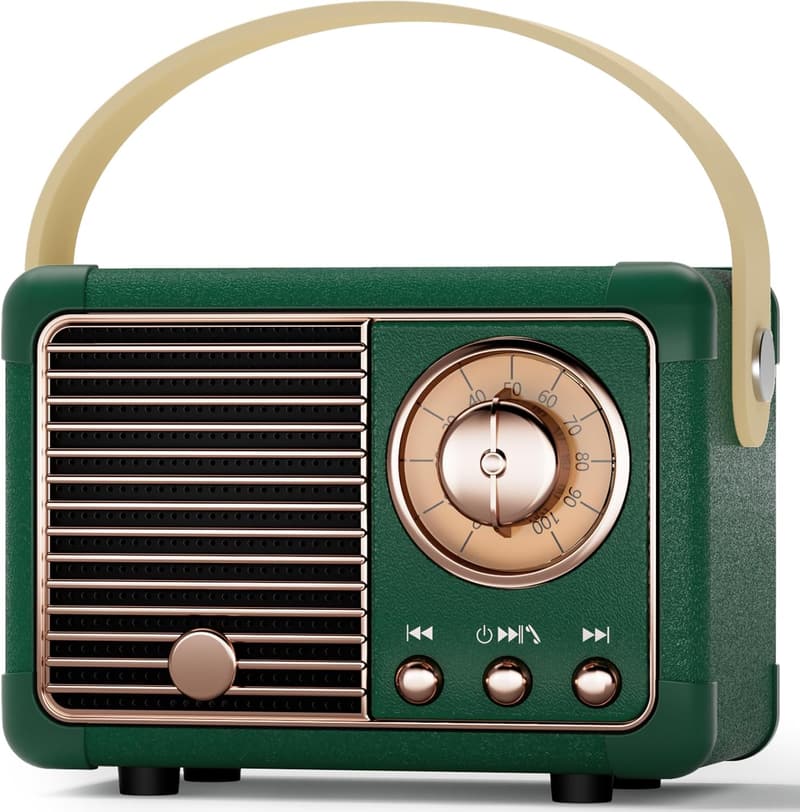 Vintage Retro Bluetooth Speaker - Portable Wireless Gift for Men