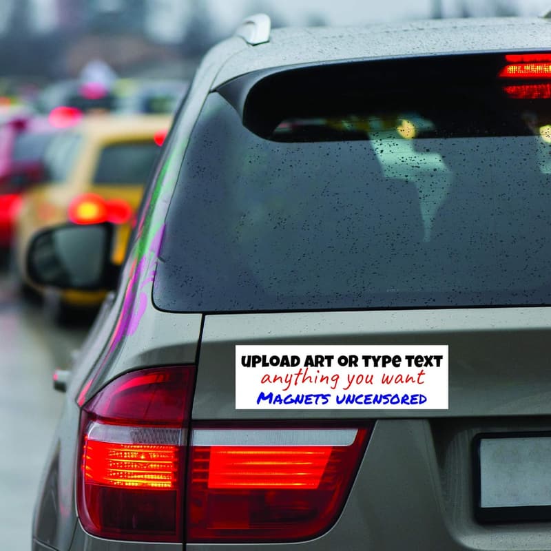 Customizable Magnetic Bumper Sticker - 2.5