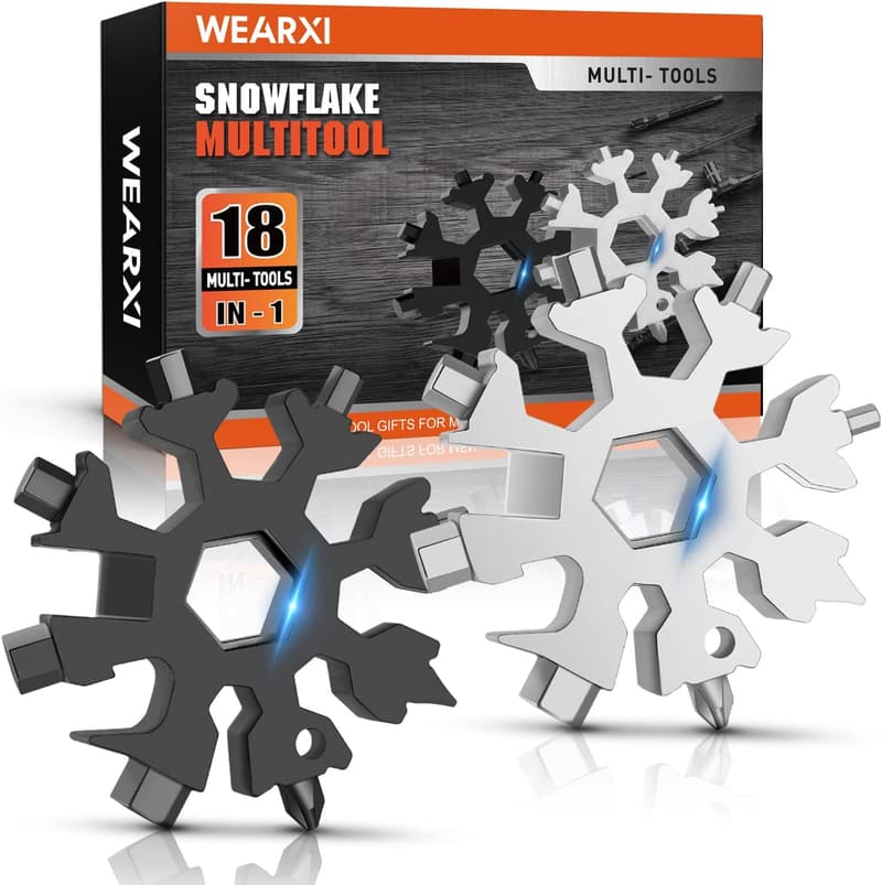 18-in-1 Snowflake Multitool - Unique Father's Day Gift for Men