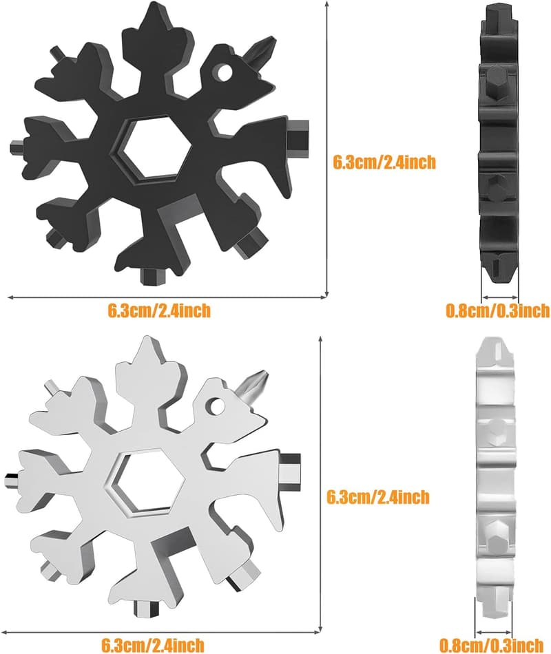 18-in-1 Snowflake Multitool - Unique Father's Day Gift for Men