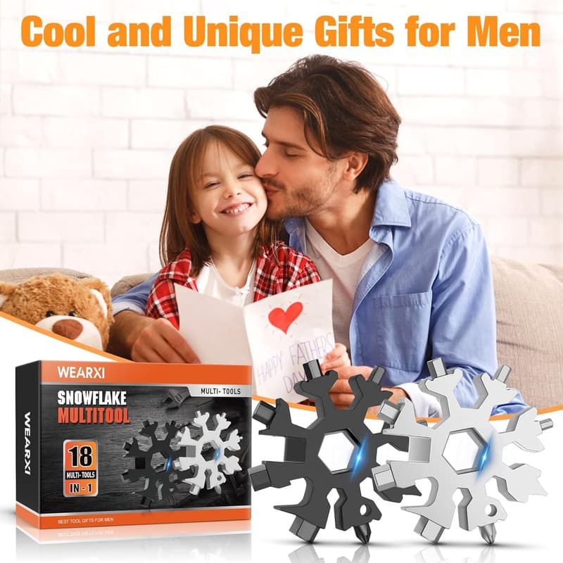 18-in-1 Snowflake Multitool - Unique Father's Day Gift for Men