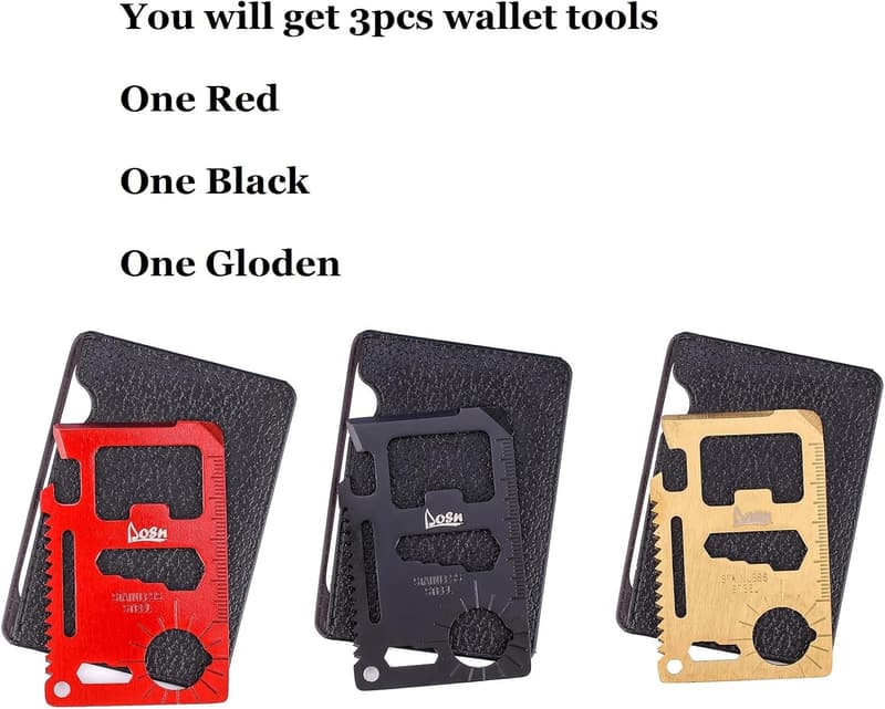 Men's 11-in-1 Wallet Multitool EDC Gift - Cool Gadget