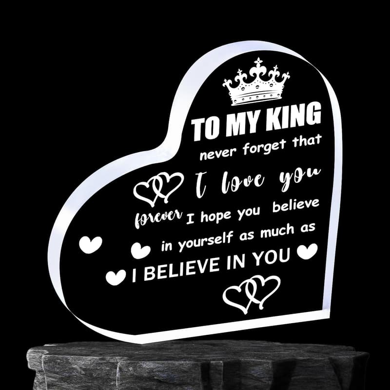 Father's Day Acrylic Block Sign for Him - Romantic Gift from Daughter