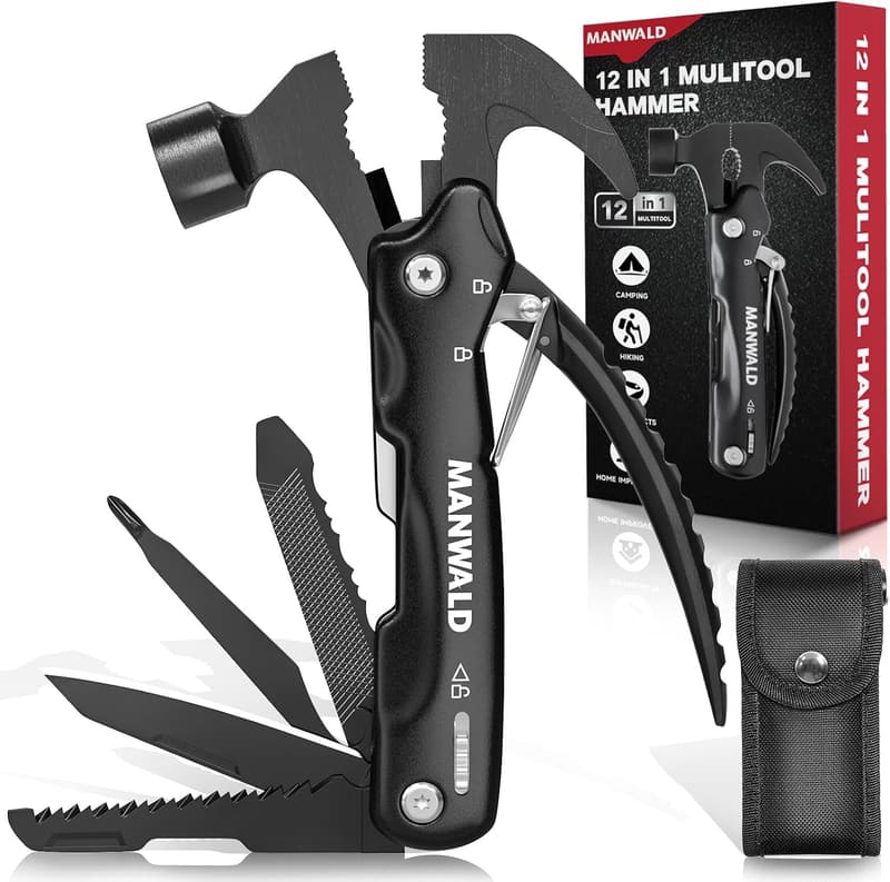 12-in-1 Multitool Hammer - Practical Father's Day Gift for Dad
