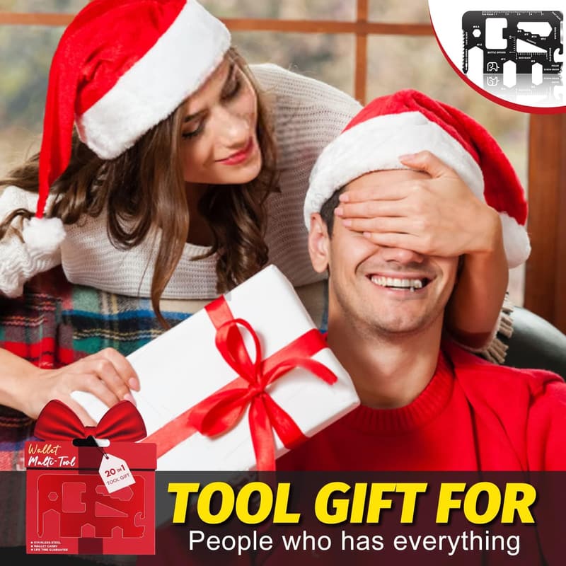 20-in-1 Credit Card Multitool - Perfect Christmas Gift for Men