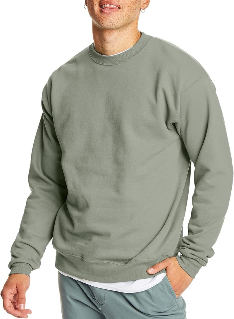 EcoSmart Men's Fleece Pullover Crewneck Sweatshirt - 1 or 2 Pack