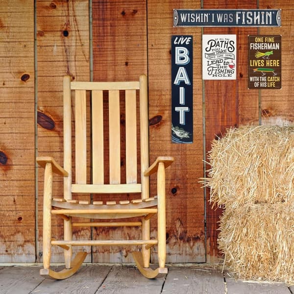 Funny Fishing Metal Sign - Embossed Wall Art for Man Cave