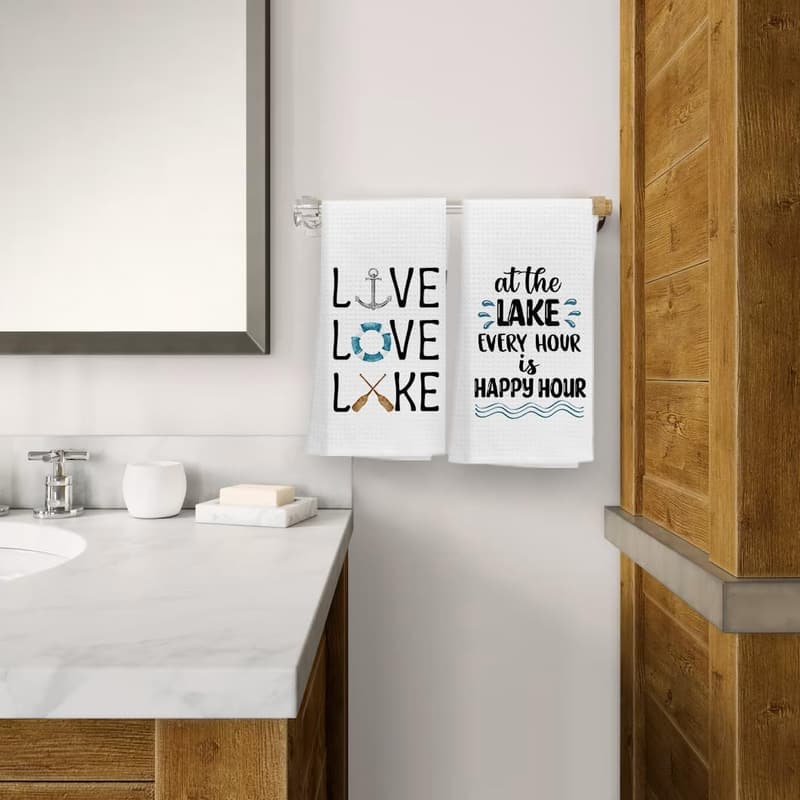 Lake House Kitchen Towels – Absorbent Decor for Lake Lovers