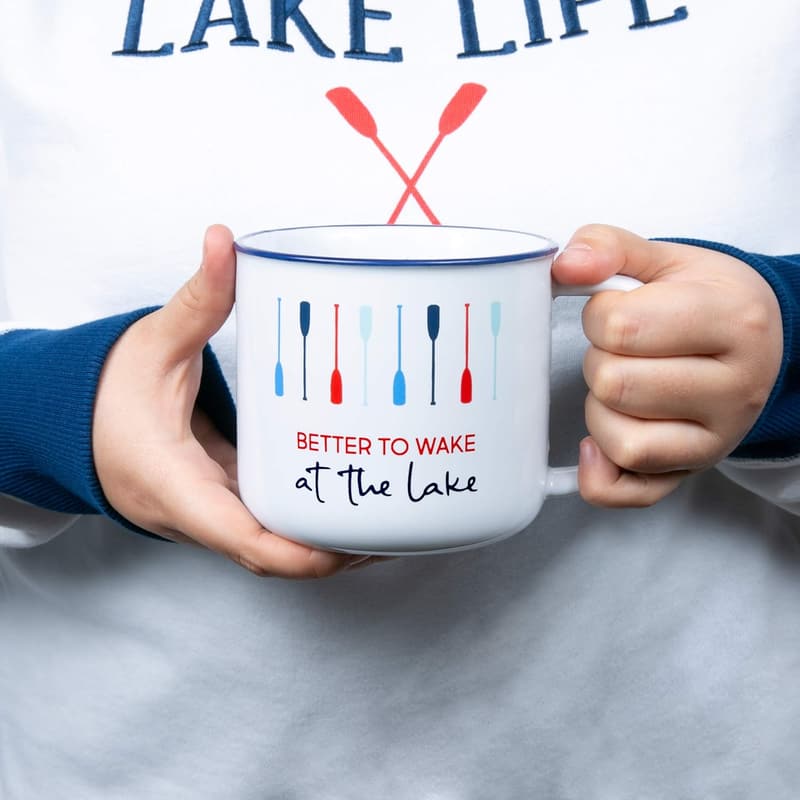 Better To Wake At The Lake - 17oz Stoneware Coffee Mug