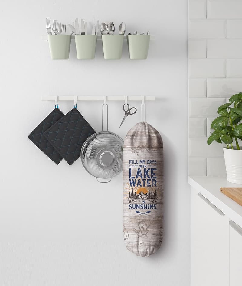 Lake Life Themed Bag Holder Organizer for Lake House Gifts