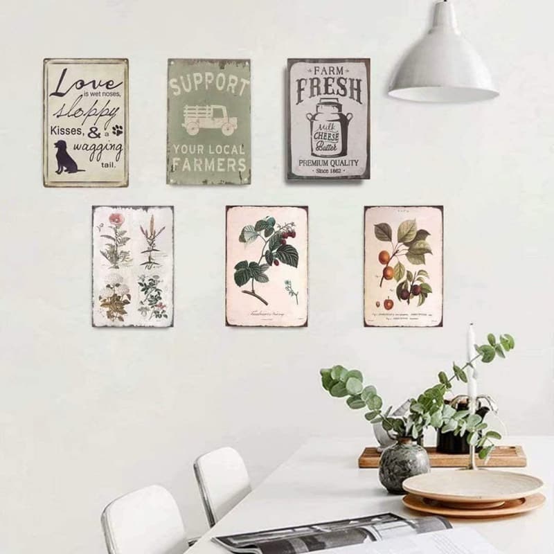 Vintage Lake House Coffee Tin Sign - 8x12 Inch Wall Art