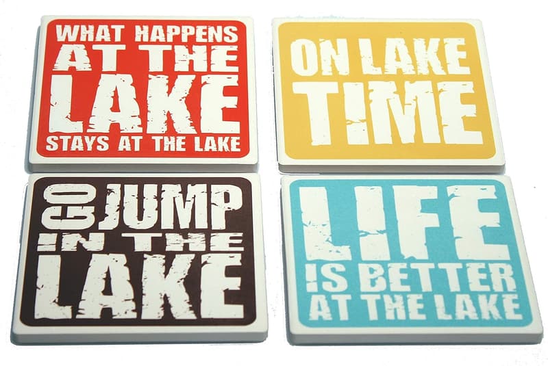 Lakehouse Coasters - Perfect Gift for Lake Lovers