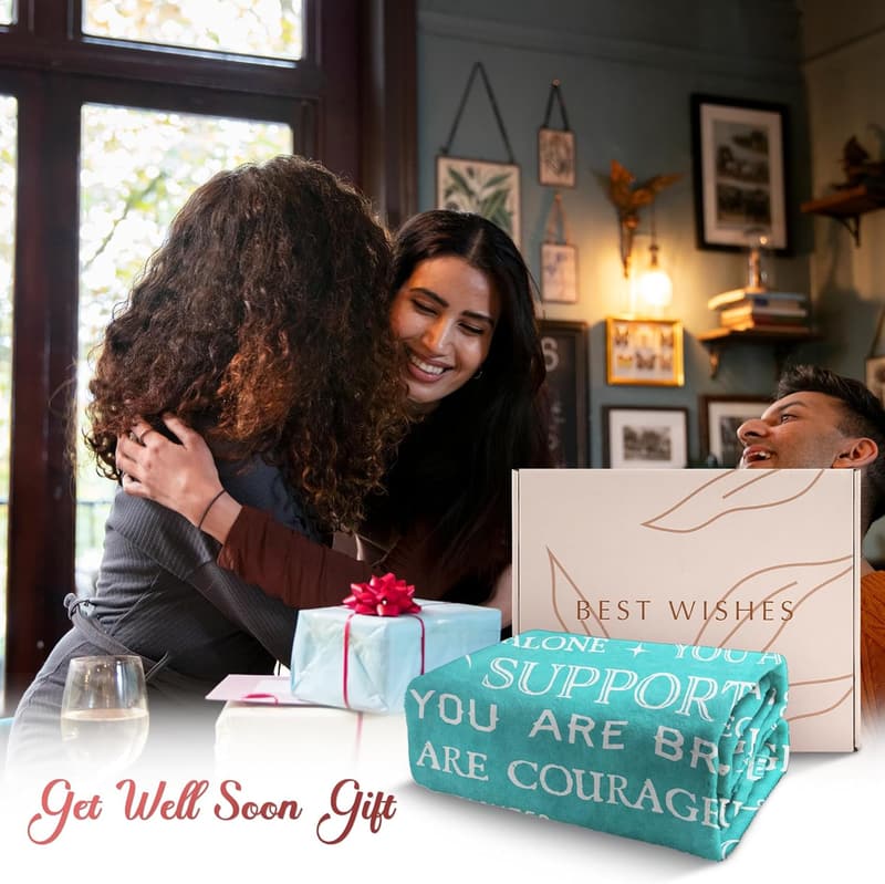Get Well Soon Blanket Gift for Women, 60'' x 50''