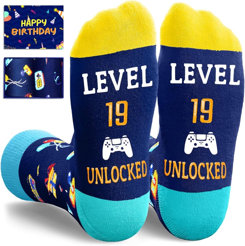 Birthday Gift Socks for Teen Boys (Ages 13-19)