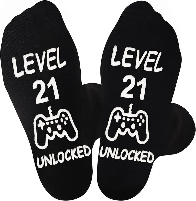 Gaming Birthday Socks for Teen Boys, Ages 13-18