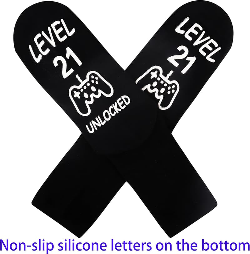 Gaming Birthday Socks for Teen Boys, Ages 13-18