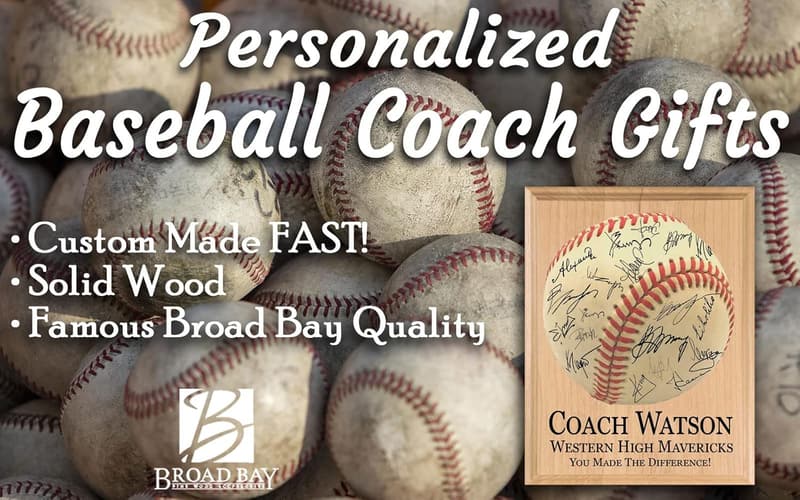 Personalized Coaches Plaque for Baseball Coach Signatures