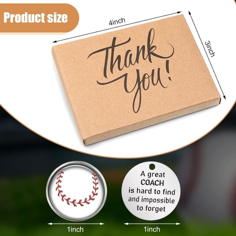 Baseball Coach Appreciation Keychain - Thank You Gift