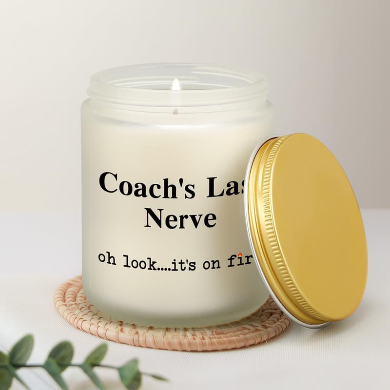 Appreciation Candle for Coaches - Funny Thank You Gift