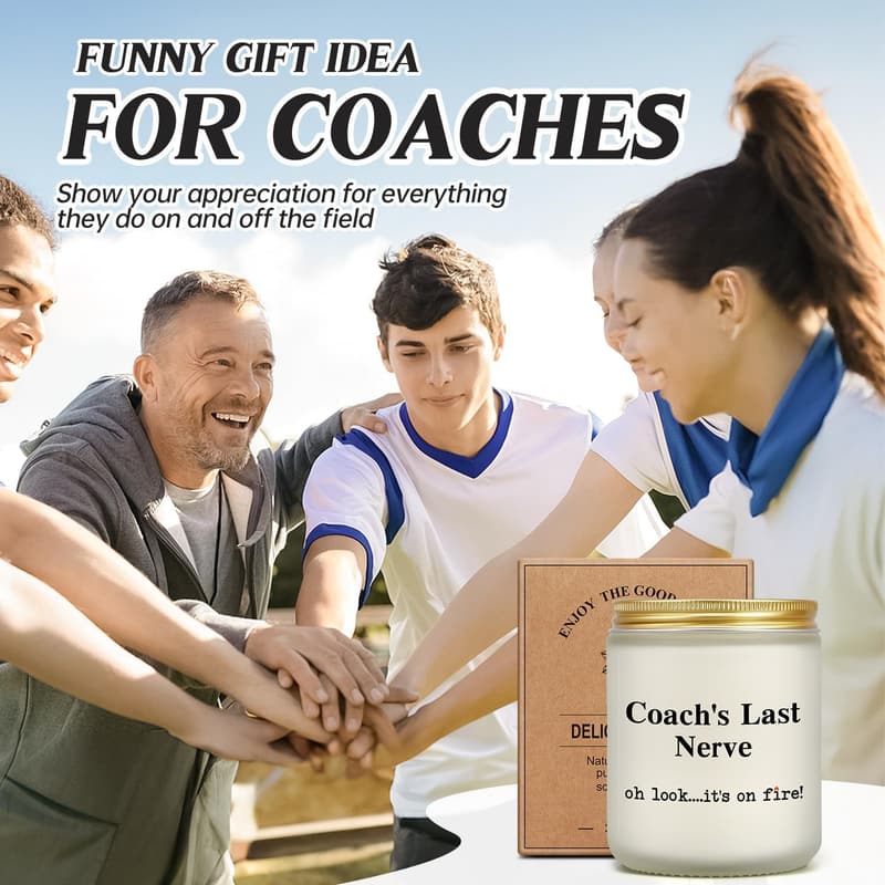 Appreciation Candle for Coaches - Funny Thank You Gift