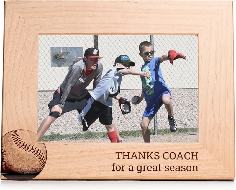 Baseball Coach Appreciation Gift: Engraved Picture Frame (5x7)