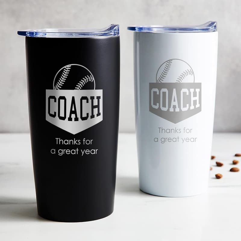 Baseball Coach Thank You Tumbler - Engraved Stainless Steel