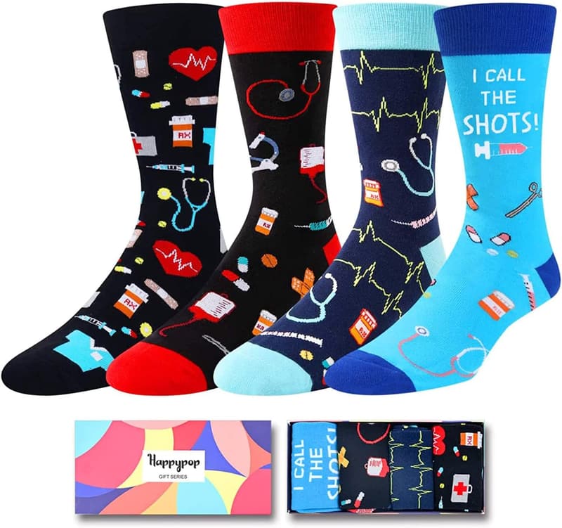 Doctor-Themed Socks for Math and Space Lovers