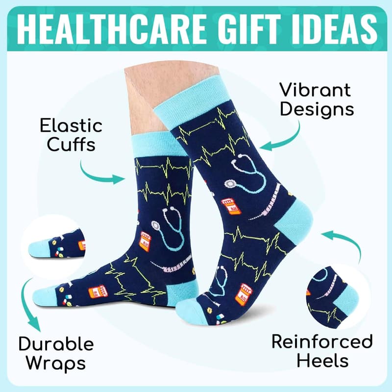 Doctor-Themed Socks for Math and Space Lovers