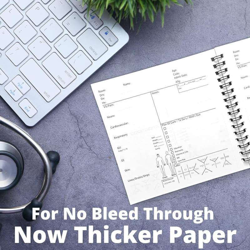 Nurse Essentials Report Notebooks - Pack of 2 for RN Students