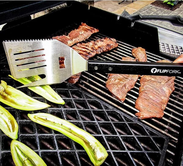 18-Inch 5-in-1 BBQ Grill Spatula Set with Knife, Fork & Opener