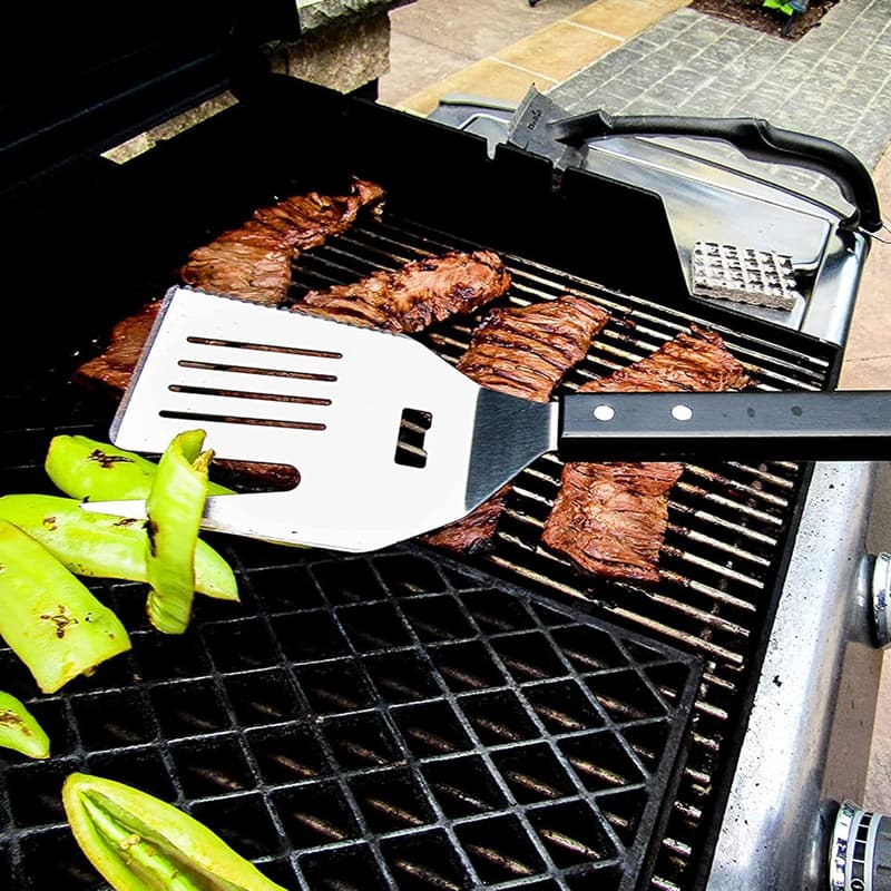 18-Inch 5-in-1 BBQ Grill Spatula Set with Knife, Fork & Opener