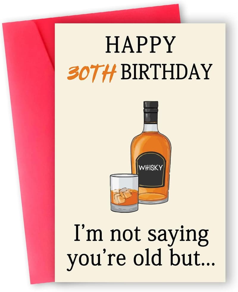 30th Birthday Decorations & Unique Card Gifts for Him/Her