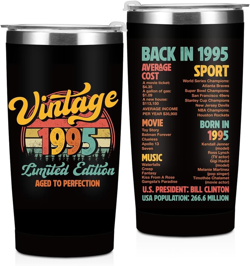 30th Birthday Stainless Steel Travel Mug for Men