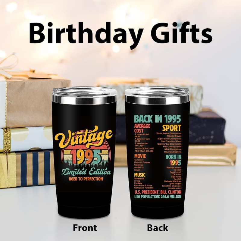 30th Birthday Stainless Steel Travel Mug for Men