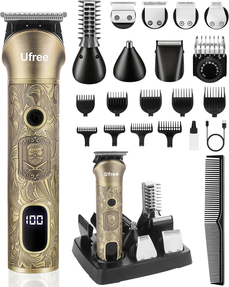 7-in-1 Electric Beard Trimmer Grooming Kit for Men