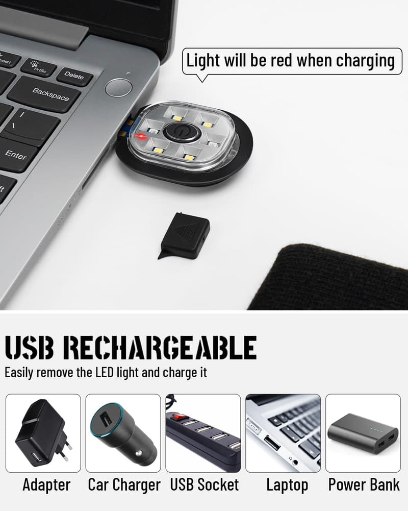 USB Rechargeable LED Beanie Headlamp for Men