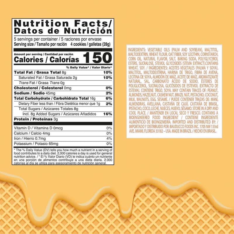Peanut Butter Crispy Wafer Cookies - 5 oz Sweet Snack