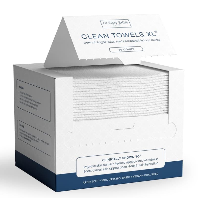Biobased Disposable Face Towels - 50 Ultra Soft Wipes