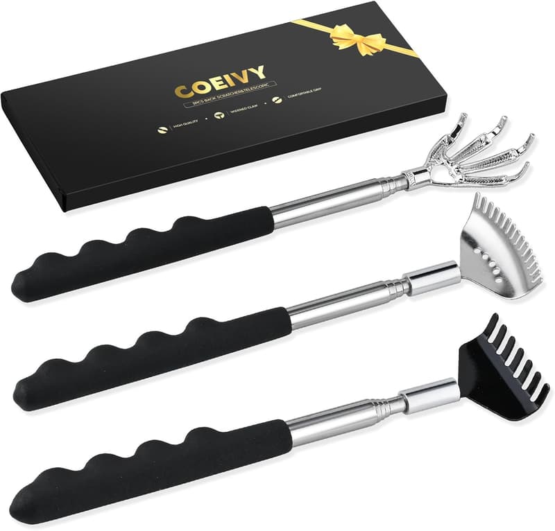 Telescoping Back Scratchers Set for Men, Women & Kids
