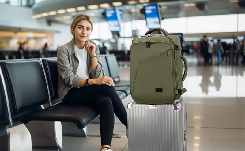 Travel Backpack with Trolley Sleeve - Lightweight & Water Resistant