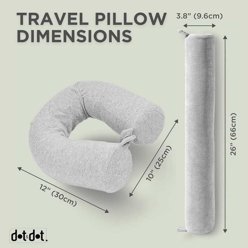 Travel Neck Pillow - Adjustable Memory Foam for Airplanes