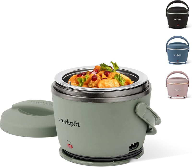 Portable 20-Ounce Electric Lunch Box - Travel-Friendly & Spill-Free