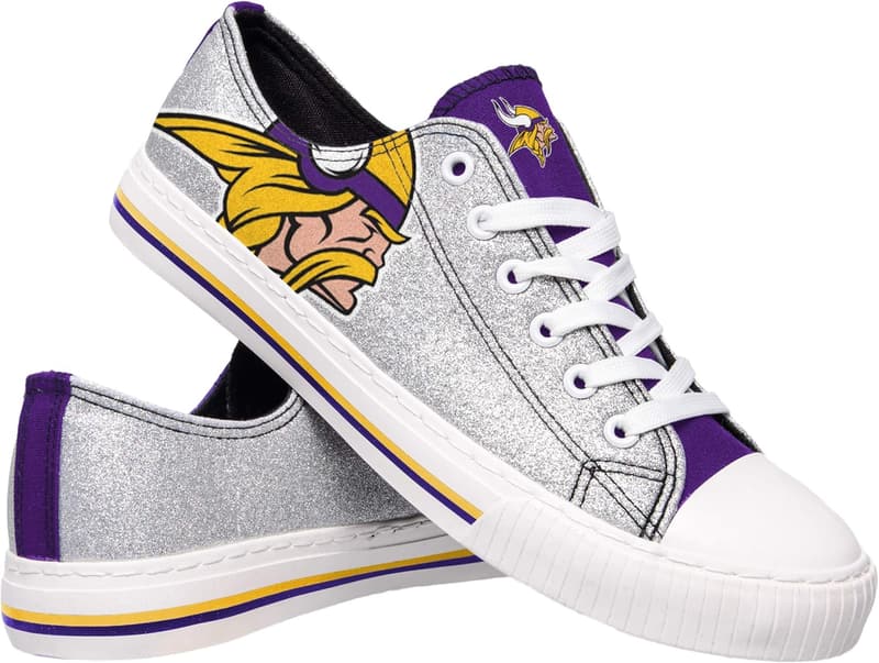 Dallas Cowboys Glitter Low Top Canvas Sneakers for Women