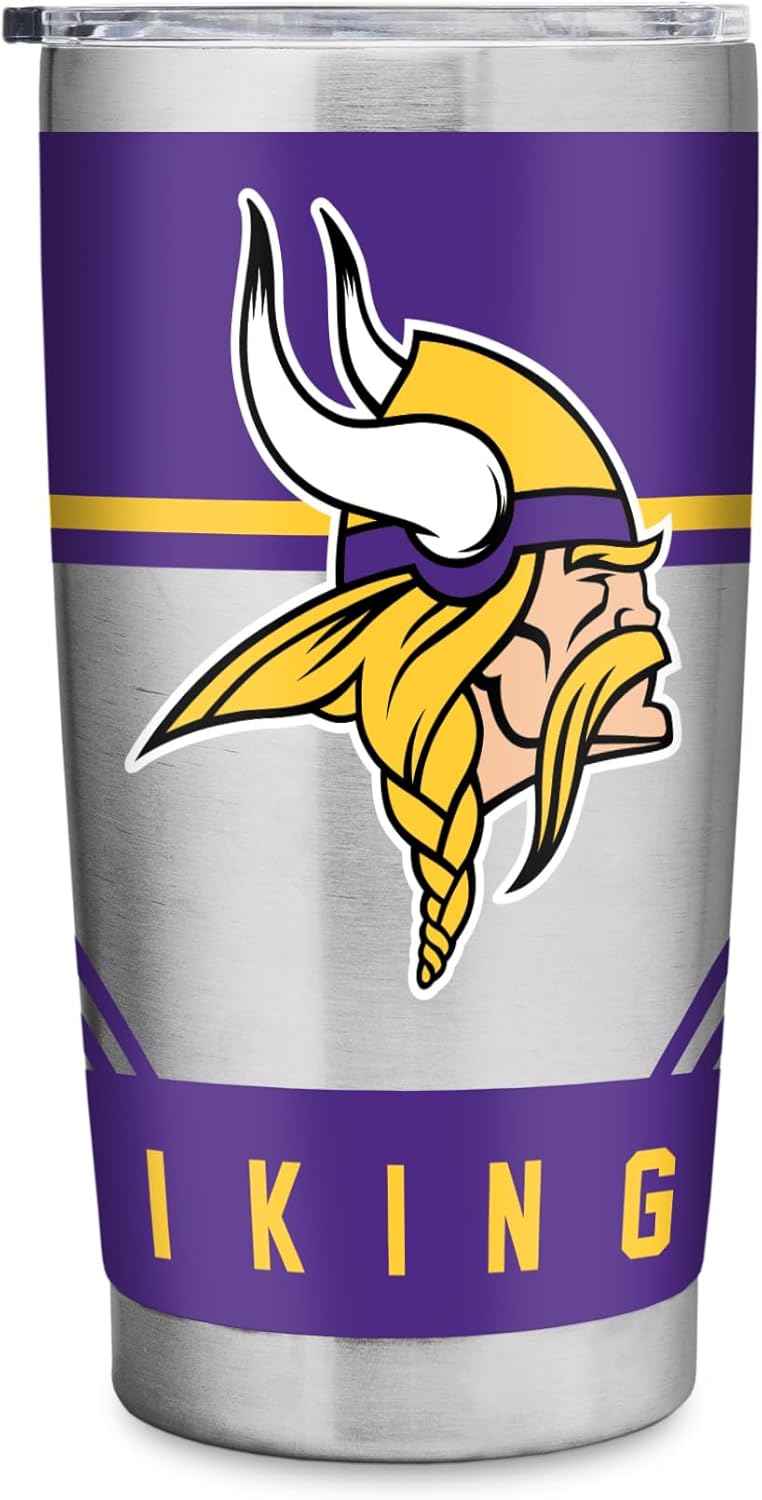 NFL 20oz Stainless Steel Tumbler with Lid for Drinks
