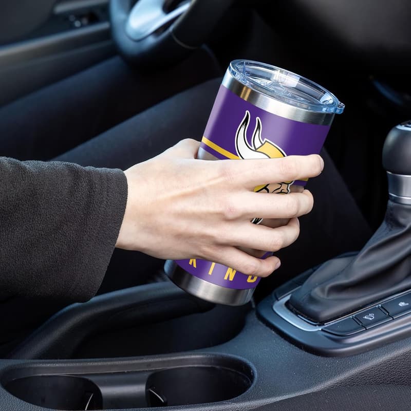 NFL 20oz Stainless Steel Tumbler with Lid for Drinks