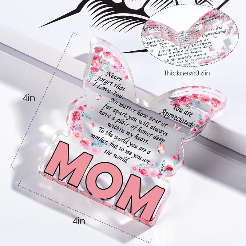 Mother's Day Butterfly Acrylic Plaque for Moms