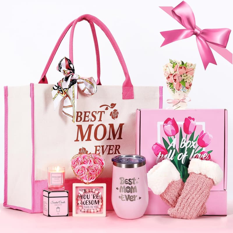 Unique Birthday Gifts for Mom - Tote Bag, Tumbler, Candle & More