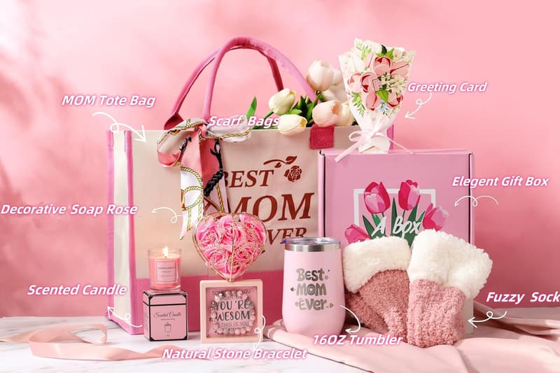 Unique Birthday Gifts for Mom - Tote Bag, Tumbler, Candle & More